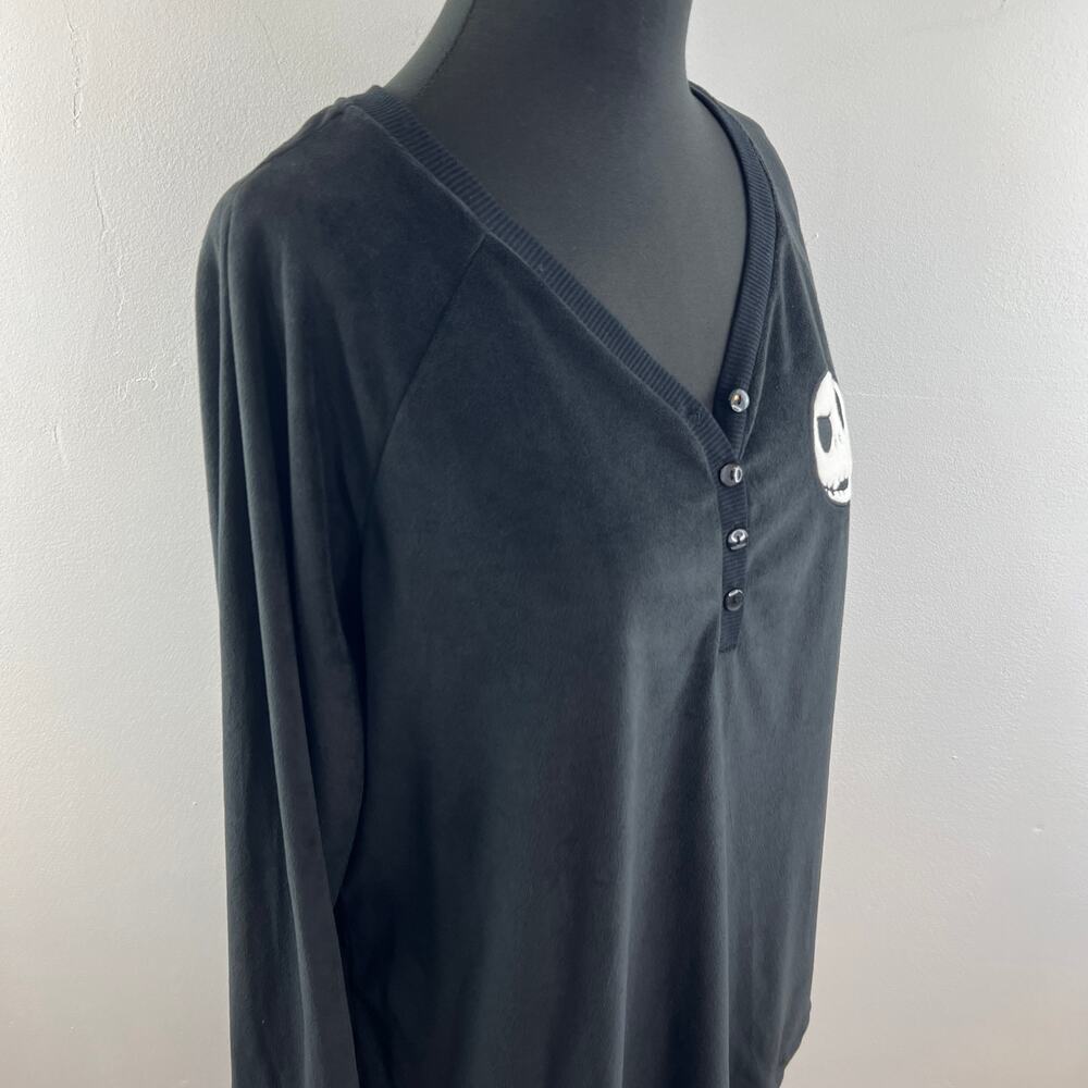 Disney The Nightmare Before Christmas Black Pajama Top Sleepwear Size XL - Picture 6 of 10